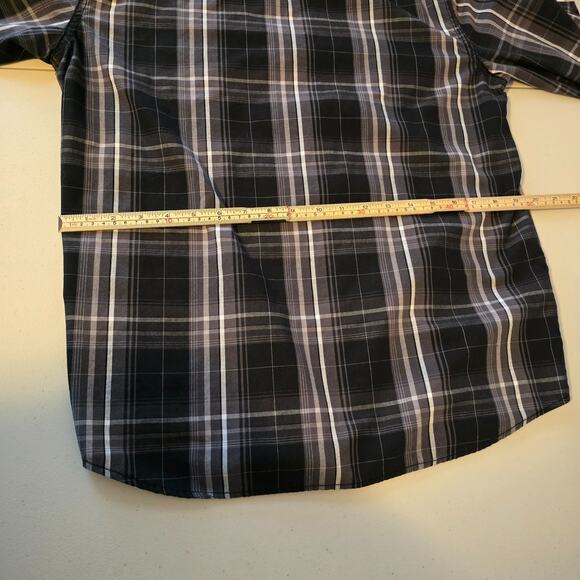 Urban Pipeline Button Down Flannel Shirt Men's M Black White Easy-Care Fabric - Picture 13 of 14
